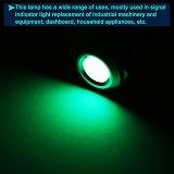sourcing map 22mm Green LED Indicator Light 12V M22 Panel Mount Metal view 5