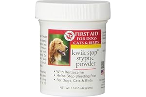 KWIK ST0P Styptic Powder for Dogs, Cats and Birds 1.5 oz (42.5 g)