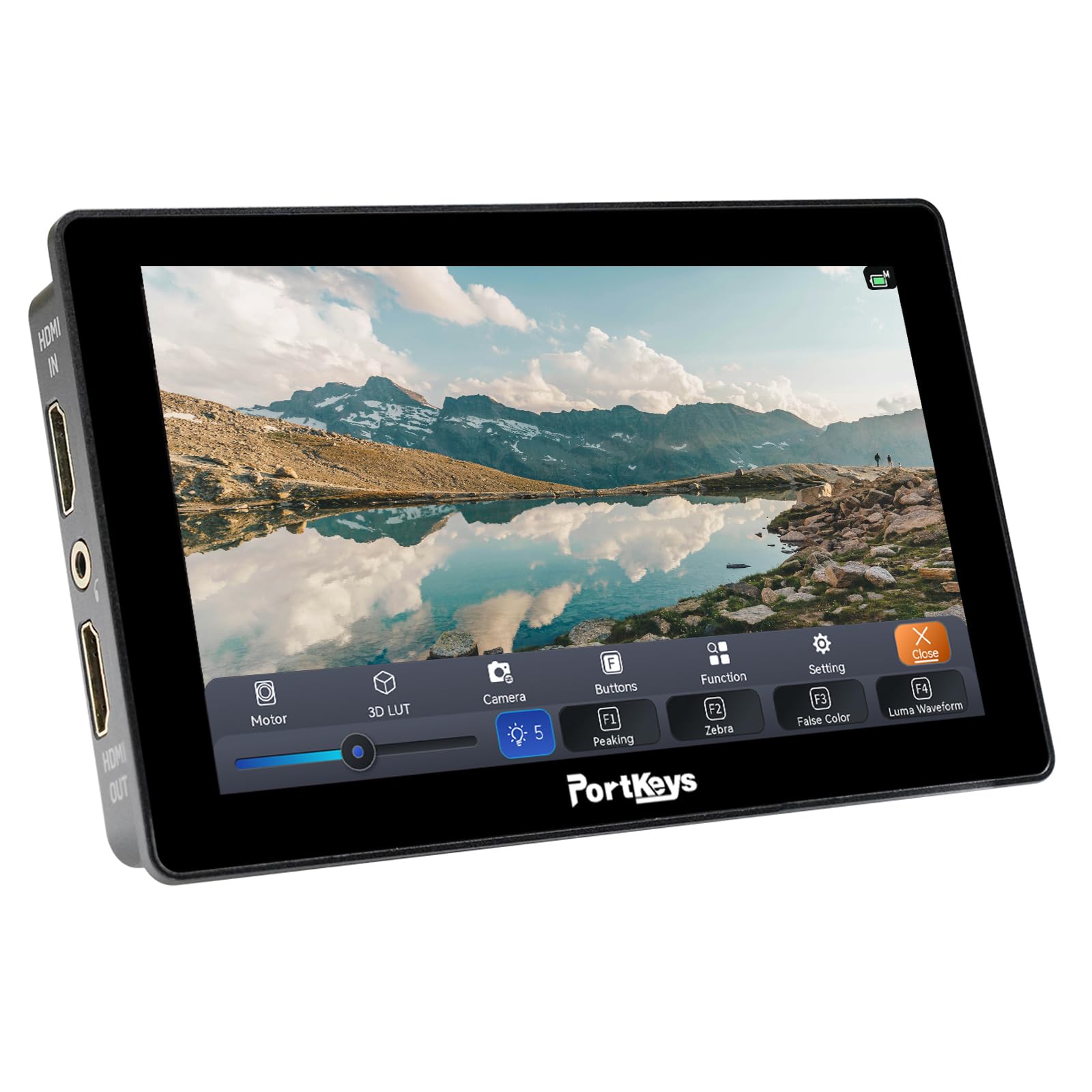 Portkeys LH5P II 5.5" 2200 nit 4K HDMI Touchscreen Camera Field Monitor with 3D LUT, False Color, New Peaking, Waveform Function Bluetooth Control Compatible for BMPCC 4K/6K