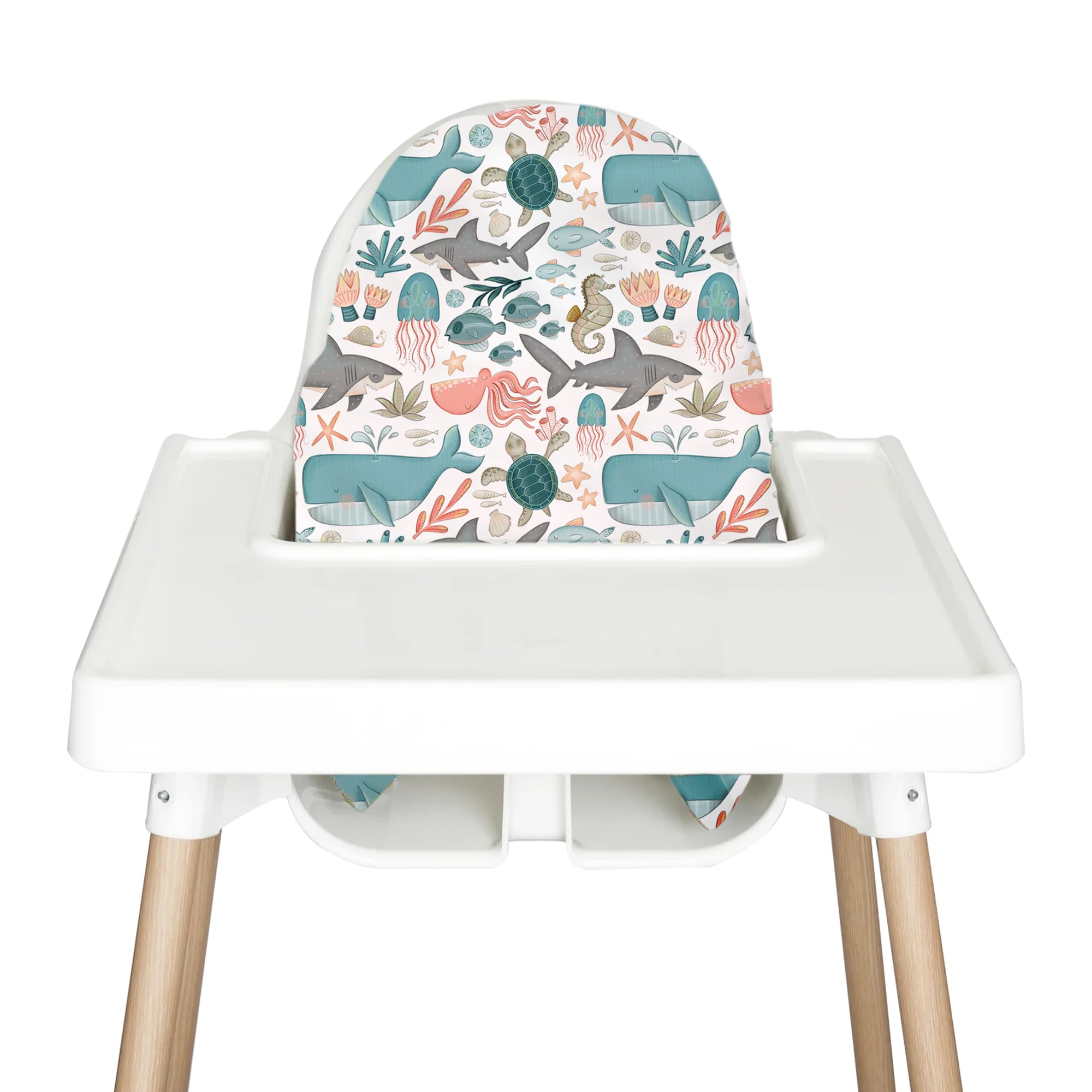 Nibble & Rest Highchair Cushion Cover for Inflatable Cushion, Compatible for Antilop Highchair, Accessories Stain-Proof&Wipeable Cushion Cover (Cushion NOT Included)(cc_underthesea))