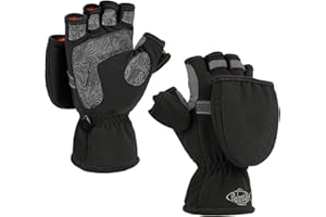 Palmyth Ice Fishing Gloves Convertible Mittens Flip Fingerless Mitt with Thinsulate 3M Warm for Cold Weather and Winter Men Women Photography Running Camera