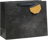 UK Greetings Large Gift Bag Black Design with Gold Crackle Tag