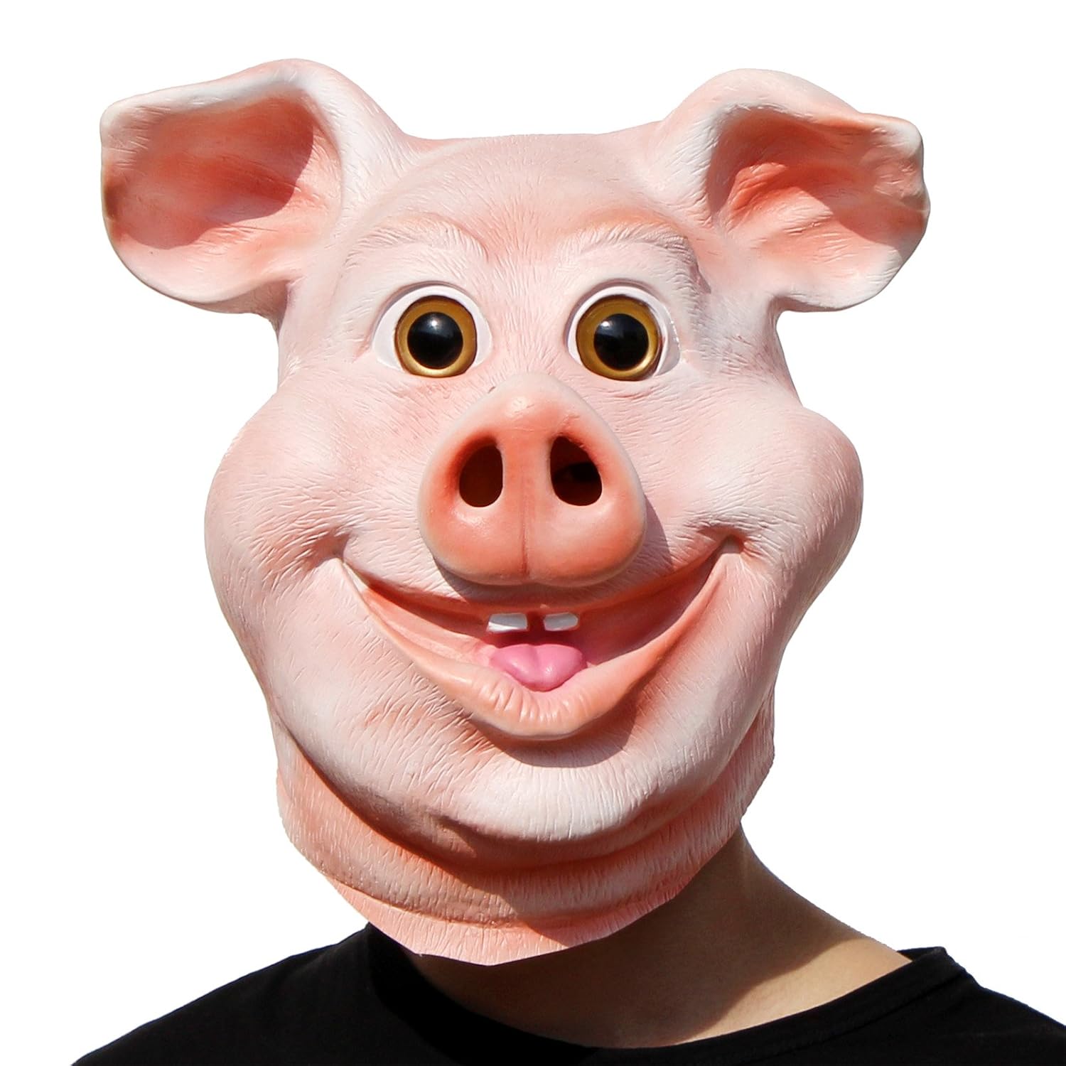 PartyCostume Happy Pig Mask Halloween Party Funny Cute Latex Animal