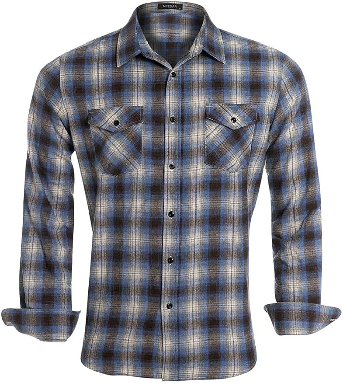 tailored fit flannel shirt