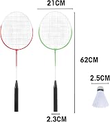 Toyrific Baseline Badminton Racket Set Four Rackets Net Poles Carry Bag view 6