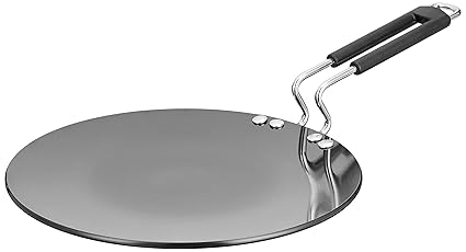 Amazon Brand - Solimo Hard Anodized Concave Tawa, 26.5 cm, (Induction and Gas Compatible), Black
