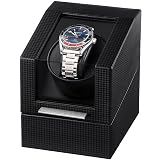 ProCase Watch Winder for Automatic Watches, Single Automatic Watch Winder Rotator Shaker Box with Quiet Motor and Flexible Pillow, Rotating Watches Case Gifts for Men Women -1 Slot