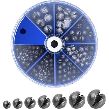 3 Poids De Pêche Plomb Coulants - Abattés Pour Eau Salée - Tackshot - Neufs
