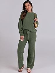 ANRABESS Women's Fuzzy Fleece Pajama Sets 2 Piece