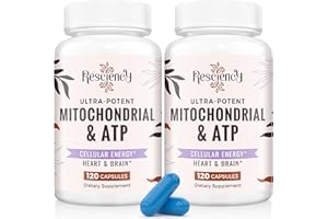 RESCIENCY 2326 MG Mitochondrial Supplements with ATP, Vitamins, CoQ10 & PQQ, More Effective Than Creatine HMB & Nitric Oxide, Energy, Endurance, Strength, Recovery & Muscle, Organic, 240 Capsules