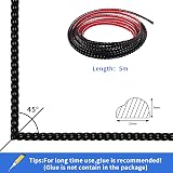 Zayejod 5M PVC Wallpaper Border Self Adhesive Black 10mm Molding Trim view 2