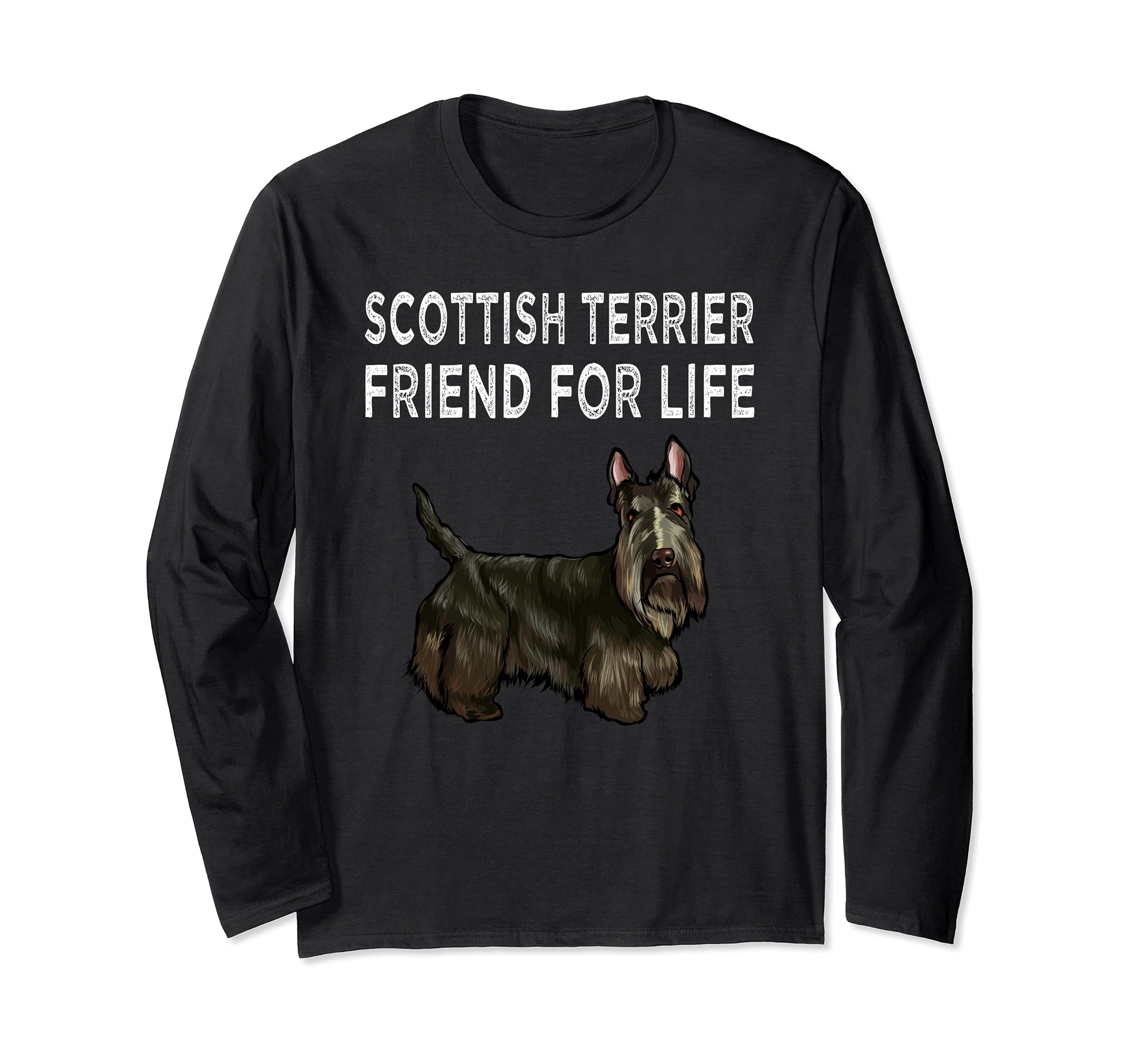 Scottish Terrier Friend For Life Dog Friendship Long Sleeve T-Shirt