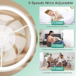 20In Low Profile Ceiling Fans with Lights, Modern