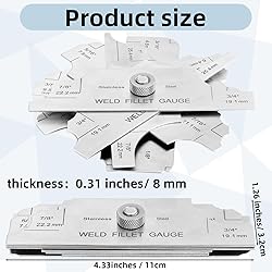 Hicarer Set of 3 Gauge Kit Included 7 Piece Fillet