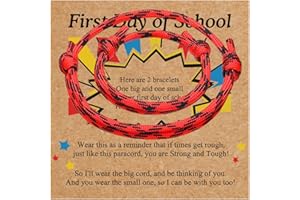 FAOYUDAWEI First Day Of School Bracelet, Matching Mommy And Me Mother Son Daughter Paracord Back To School Bracelets Wish Gift for Mom Boys Dad Girls Jewelry