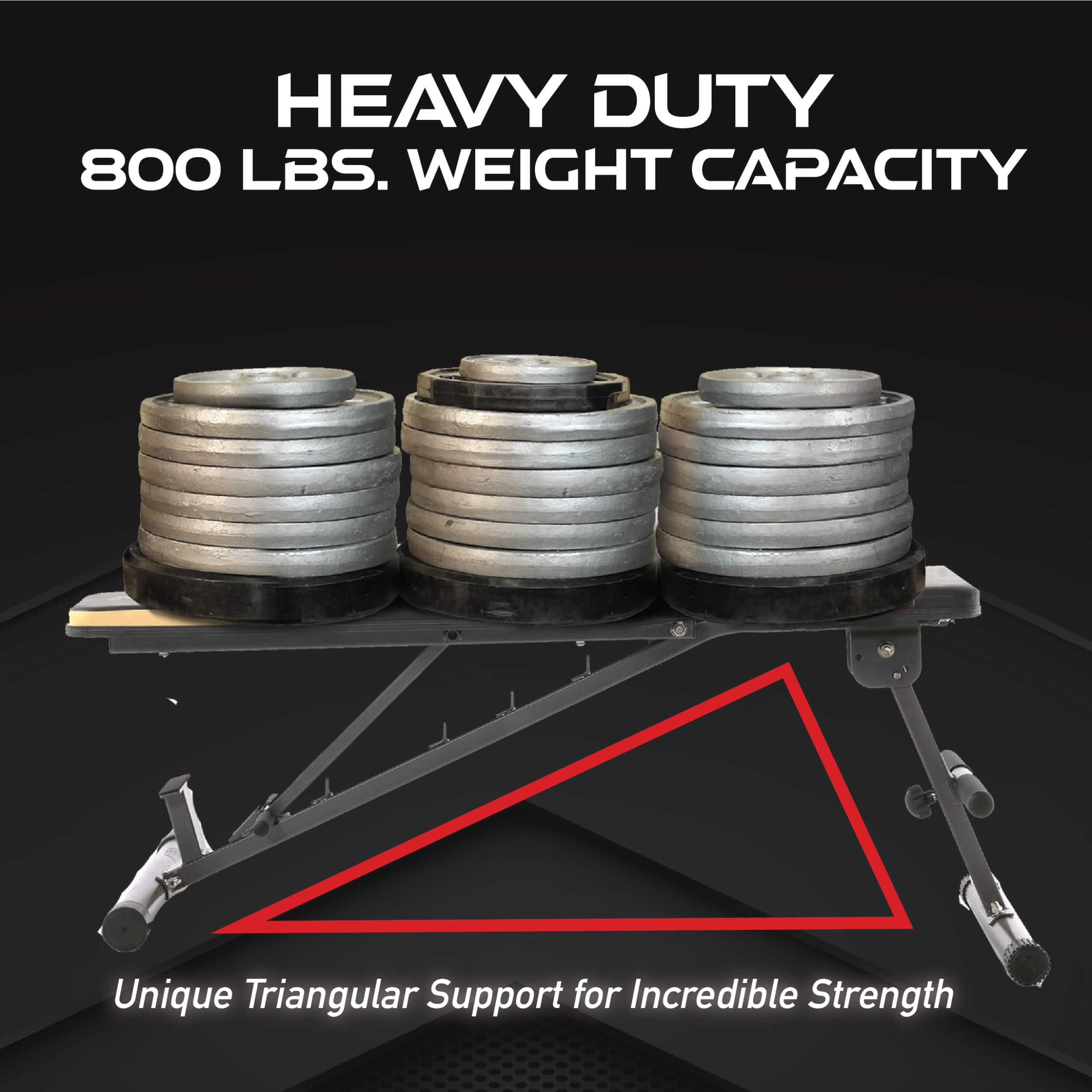 Fitness Reality Adjustable Weight Bench, Press for Incline Decline Workouts & Strength Training - Foldable for Home Gym - 800 Pound Capacity