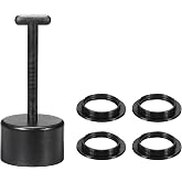 MECCANIXITY E26/E27 Socket Ring Removal Tool t Type with Lamp Shade Socket Rings for Medium Base, Light Replacing Accessories, Black Pack of 5