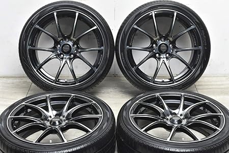 Amazon 中古 タイヤホイール 4本セット 18インチ 7 5j 8 5j 45 225 40r18 92w 255 35r18 94w Weds 製ホイール A タイヤ ホイールセット 車 バイク