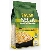 Falak Sella Basmati Rice 10lb - Extra Long Basmati Rice - Resealable Bag - Naturally Aromatic, Aged, Flavorful, Slender, Non Sticky Grains
