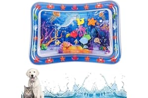 EXGYAN Sensory Play Mat for Cats, Thickened Sensory Water Playmat for Cats,Cat Water Play Mat,Cat Toys for Bored Indoor Cats.-Dolphin Design
