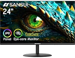 SANSUI Computer Monitor 24 inch Eye Care 1080P