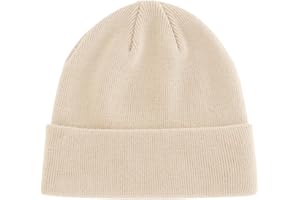 PHILIGHTS 100% Cotton Beanie Hat Knit Winter Hats for Women Men, Slouchy Beanies Cuffed Skull Cap Womens Warm Ski Hat