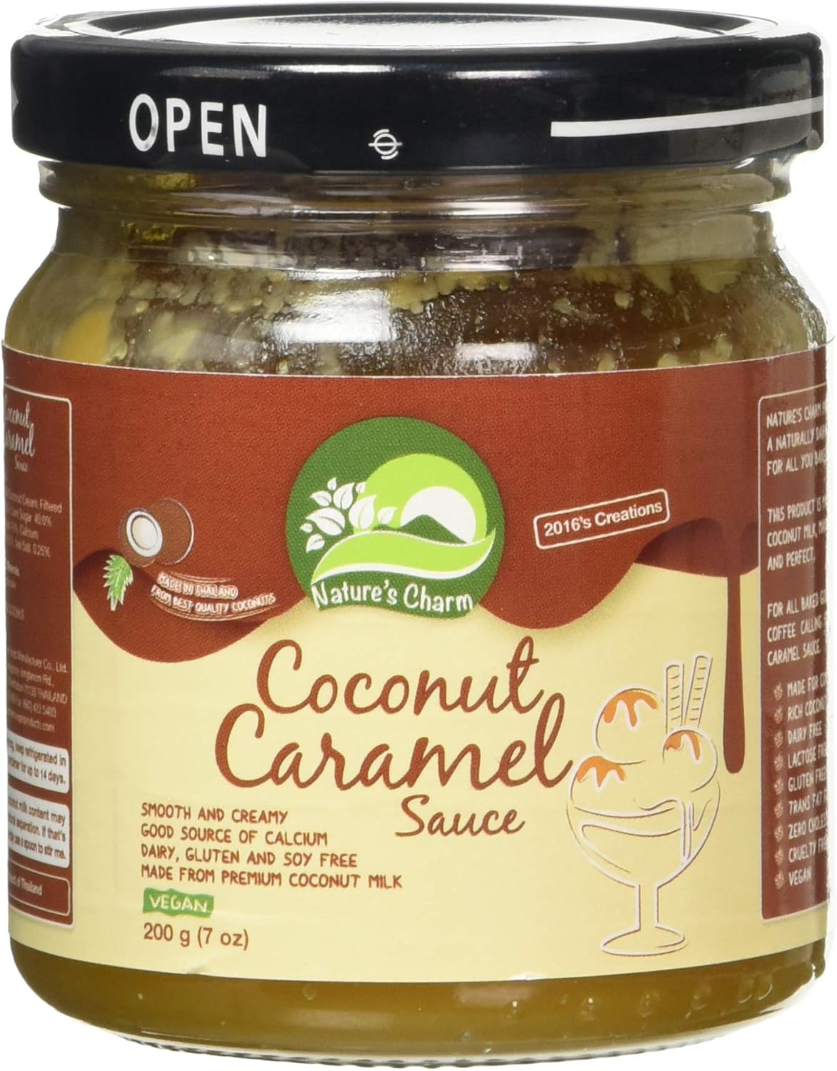 Nature's Charm Coconut Caramel Sauce, 200 g Amazon.co.uk Grocery