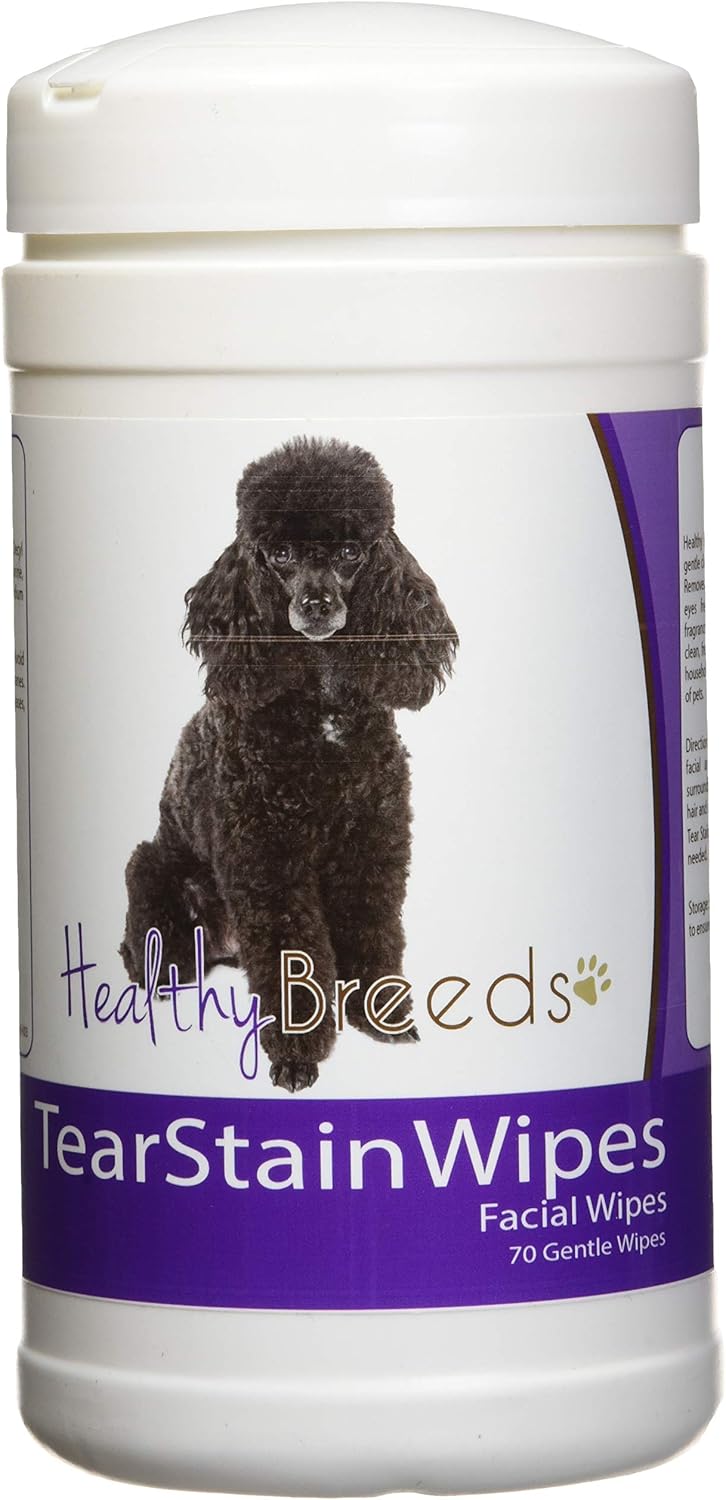 Healthy Breeds Dog Tear Stain Remover Wipes for Poodle