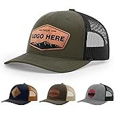 Personalized Custom 112 Style Trucker Leather Patch Hat for Men & Women