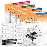 Piano Adventures Level 2B Learning Set By Nancy Faber - Lesson, Theory, Performance, Technique &amp; Artistry Books &amp; Juliet Music Piano Keys 88/61/54/49 Full Set Removable Sticker
