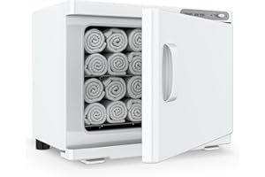 RyJaune Towel Warmer, 23L Towel Warmer Cabinet Can Hold 12 Wet Facial Towels,Hot Towel Warmer Use for Spa, Hair Beauty, Salon - White