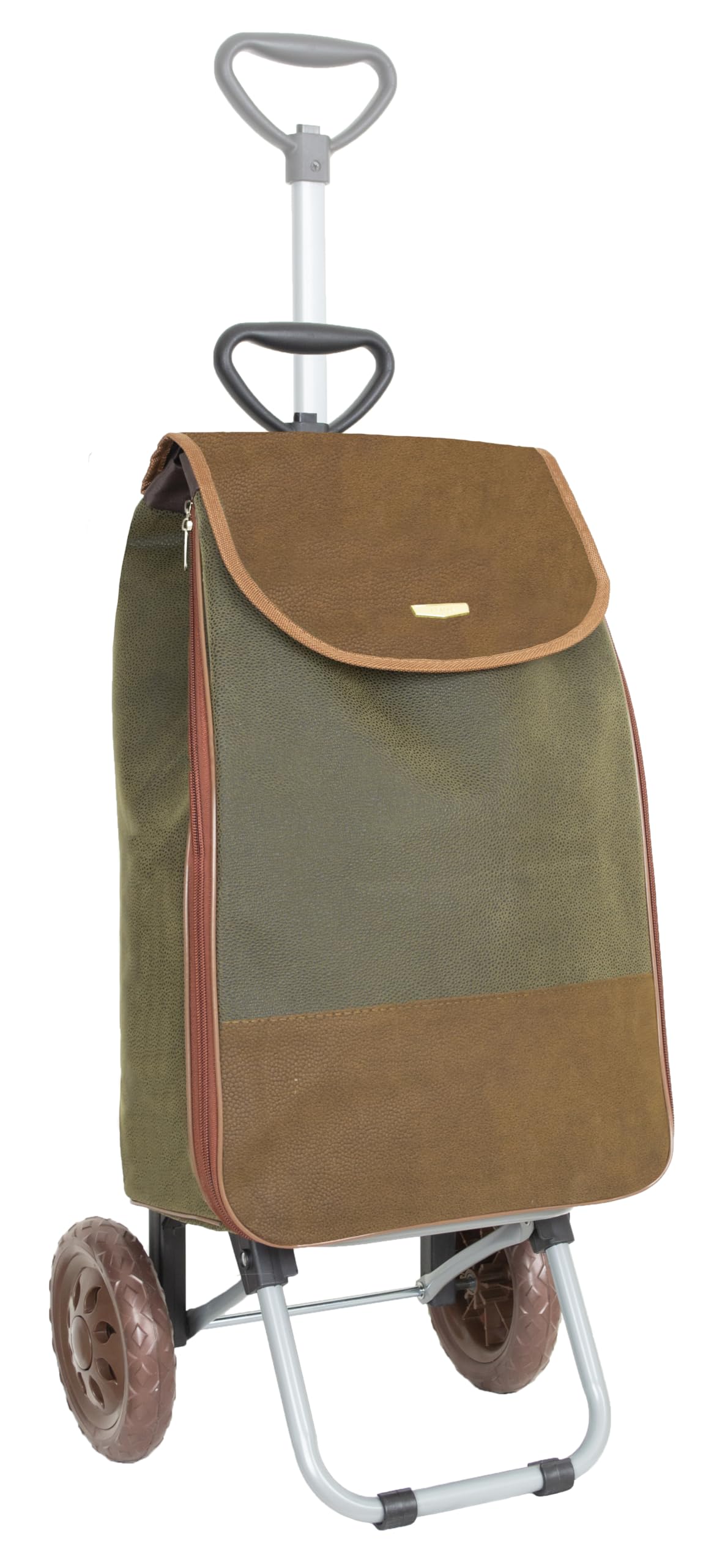 Classic Shopping Trolley (Green with Extendable Bag&Handle)