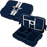 FOCO NFL Unisex-Adult Officially Licensed Team Color Stripe Primary Logo Football Leak Proof 5 Compartment Bento Lunch Box - Dallas Cowboys