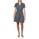 Tommy Hilfiger Womens Fit and Flare Short Sleeve Shirt Dress
