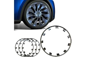 TERAPATON 4 PCS Tire Trim Rings, Fit Tesla Model Y 2017-2024 21 Inch Wheel Rim Protector Rim Guard Rim Hubcaps Cover Tire Trim Rings, Wheel Rim Protection Accessories (Grey)