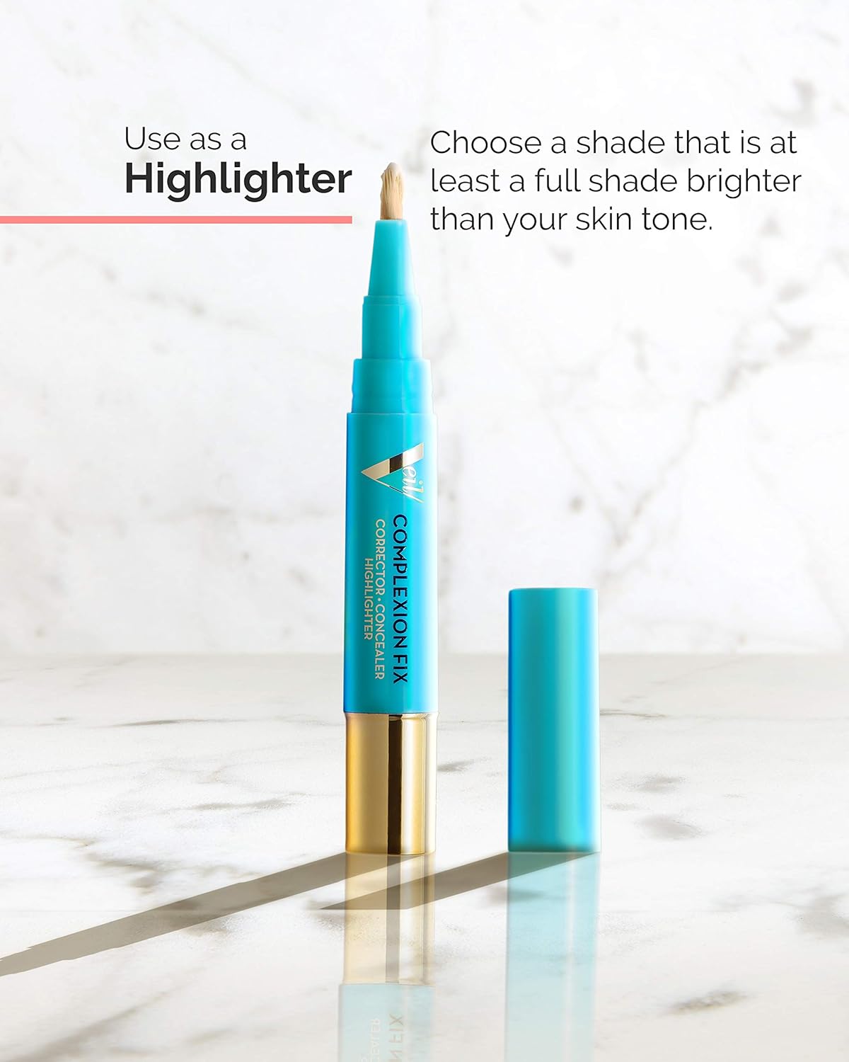 Veil Cosmetics Complexion Fix Oil-Free Concealer, Highlighter, Under Eye Corrector Pen for Dark Circles and Acne Cover Up | Vegan & Cruelty-Free | Paraben-Free (2N Light Neutral) : Beauty Products : Beauty