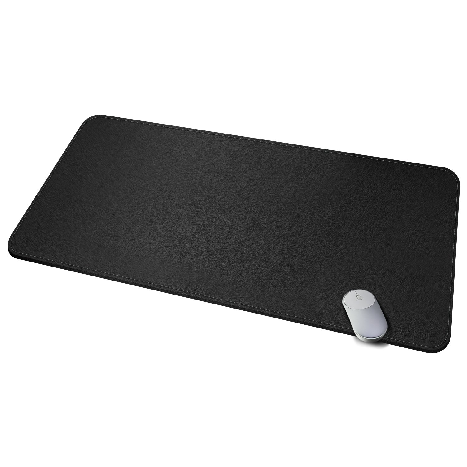 CENNBIE Leather Desk Mat,100X50cm Extra Large Desk Pad Blotter Protector, Extended Non-Slip Mouse Pad, Waterproof PU Leather Desk Mat on top of desks Large for Office and Home (Black)
