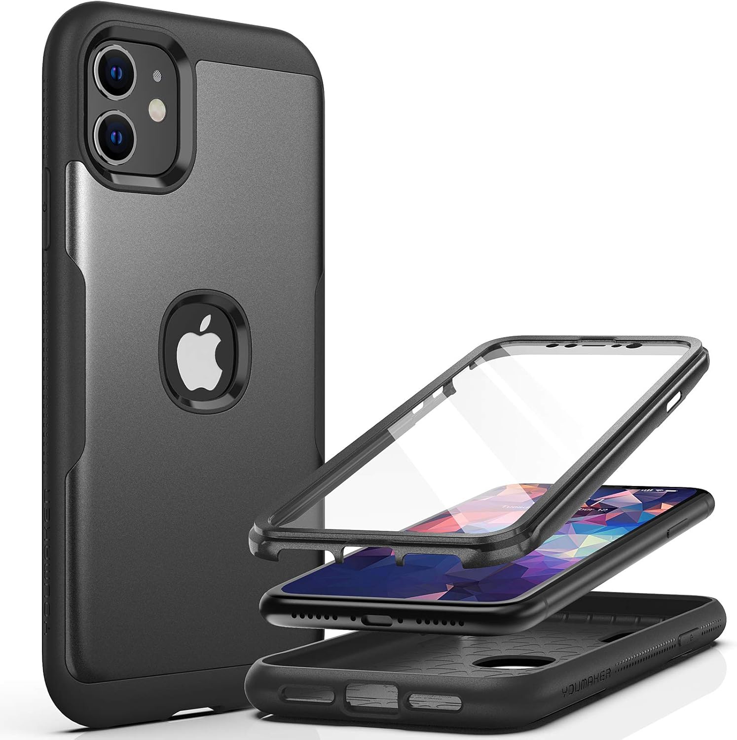 YOUMAKER Metallic Designed for iPhone 11 Case, Full Amazon.co.uk