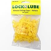 LockNLube LNL134 Grease Fitting Caps, 50 count, Yellow