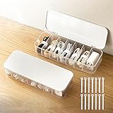 PAVSTINE 2 Pcs Cable Organizer Storage Box with 14
