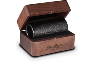 STAR SINGER SLIDES Shadow Ceramic Guitar Slide – Sophisticated Black Metallic, Handcrafted (Medium)