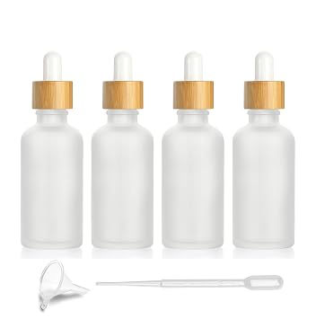 Download Amazon Com 4 Pcs Bamboo Frosted Glass Eye Dropper Bottle Empty Essential Oil Bottles With Pure Glass Pipettes Bamboo Cap Makeup Travel Cosmetic Sample Container Pipette Funnel Included 50ml 1 7 Ounce Beauty