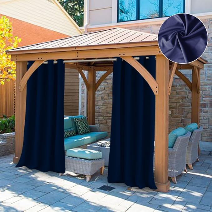 UniEco Outdoor vorhänge Gartenlauben Balkon-Vorhänge 132x305cm