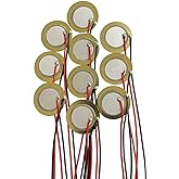 10 Pcs 35mm Piezo Disc Transducers, Contact Microphone Trigger Sound Sensor | 35mm piezo element discs, with 3.94-inch wires, Guitar Drum Triggers, for Acoustic Instrument, CBG, drum triggers.