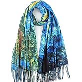 Umjetnost Soft Cashmere Feel Scarf For Women Winter Warm Scarves Large Shawl Wrap Monet Van Gogh Art Print