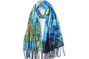 Umjetnost Soft Cashmere Feel Scarf For Women Winter Warm Scarves Large Shawl Wrap Monet Van Gogh Art Print