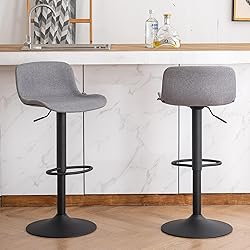 YOUTASTE Fabric Grey Bar Stools Set of
