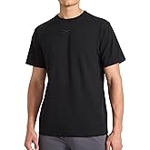 Reebok Mens Short Sleeve Crewneck Embroidered T-Shirt, Standard Fit, Lightweight Stretch Cotton Fabric