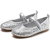 FEVERSOLE Girls Cute Dress Mary Jane Shoes Soft Party Holiday Ballet Flats