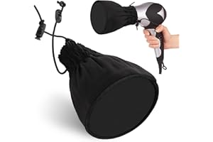 VELARIONNA Hair Dryer Diffuser Sock Universal Difuser Cap for Hair Dryer Attachment Foldable Travel Diffusers Sock with Elastic Band Double-Layer Hairs Dryers Socks Cover for Curly Hairs(COLOR:black)